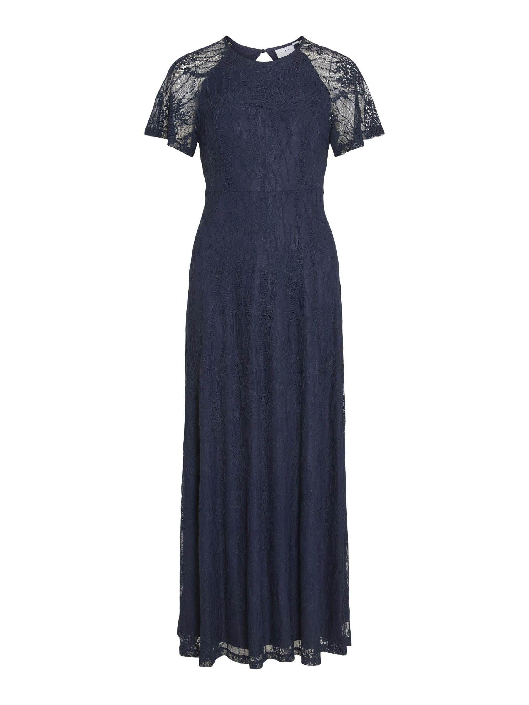 Vila Women's Vifemma S/S Lace Dress-Noos/Dc, Blazer Navy, S