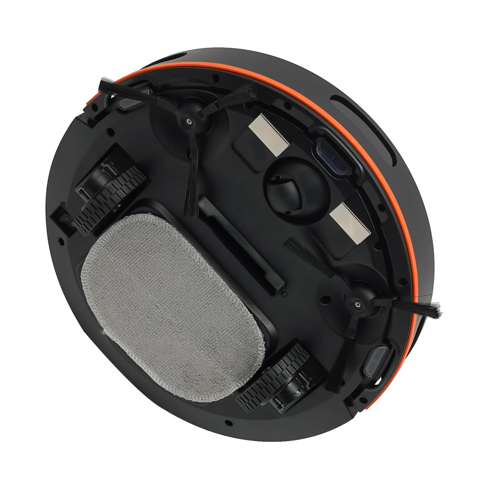 Robot aspirador 3 en 1 con función de limpieza, barrer y aspirar negro, cómodas ruedas, caja para el polvo para hogares, oficinas, bibliotecas, peluquerías, tiendas de mascotas