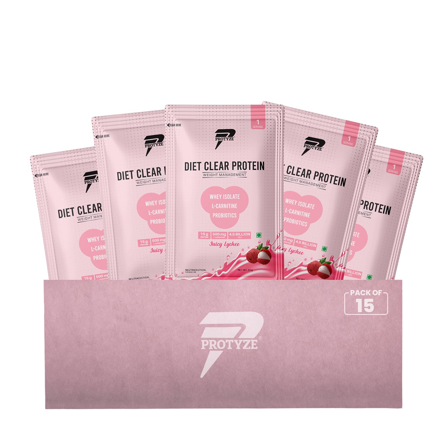 Protyze Diet Clear Protein | 15 g Protein | 500 mg L-Carnitine Tartrate | 4.5 Billion CFU Probiotics | 1g Dietary Fiber | Weight Management & Gut Health | Weight loss | Gut health | Muscle Recovery | Weight Management | No Bloating | 99% Lactose Free (B0D33YRBPM) Amazon Price History, Amazon Price Tracker