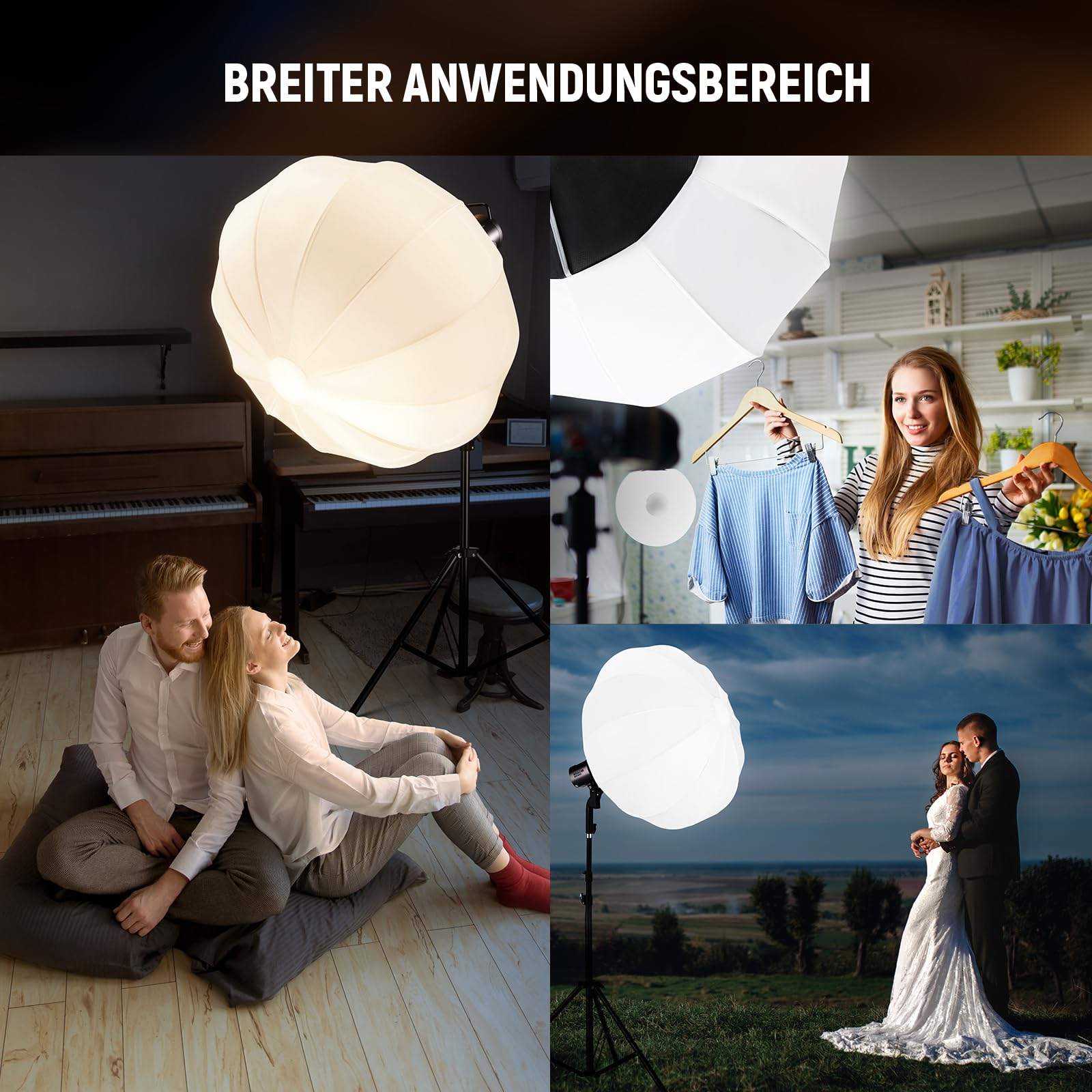NEEWER Basics NS16L Lantern Softbox, 33,5", Schnellwechsel