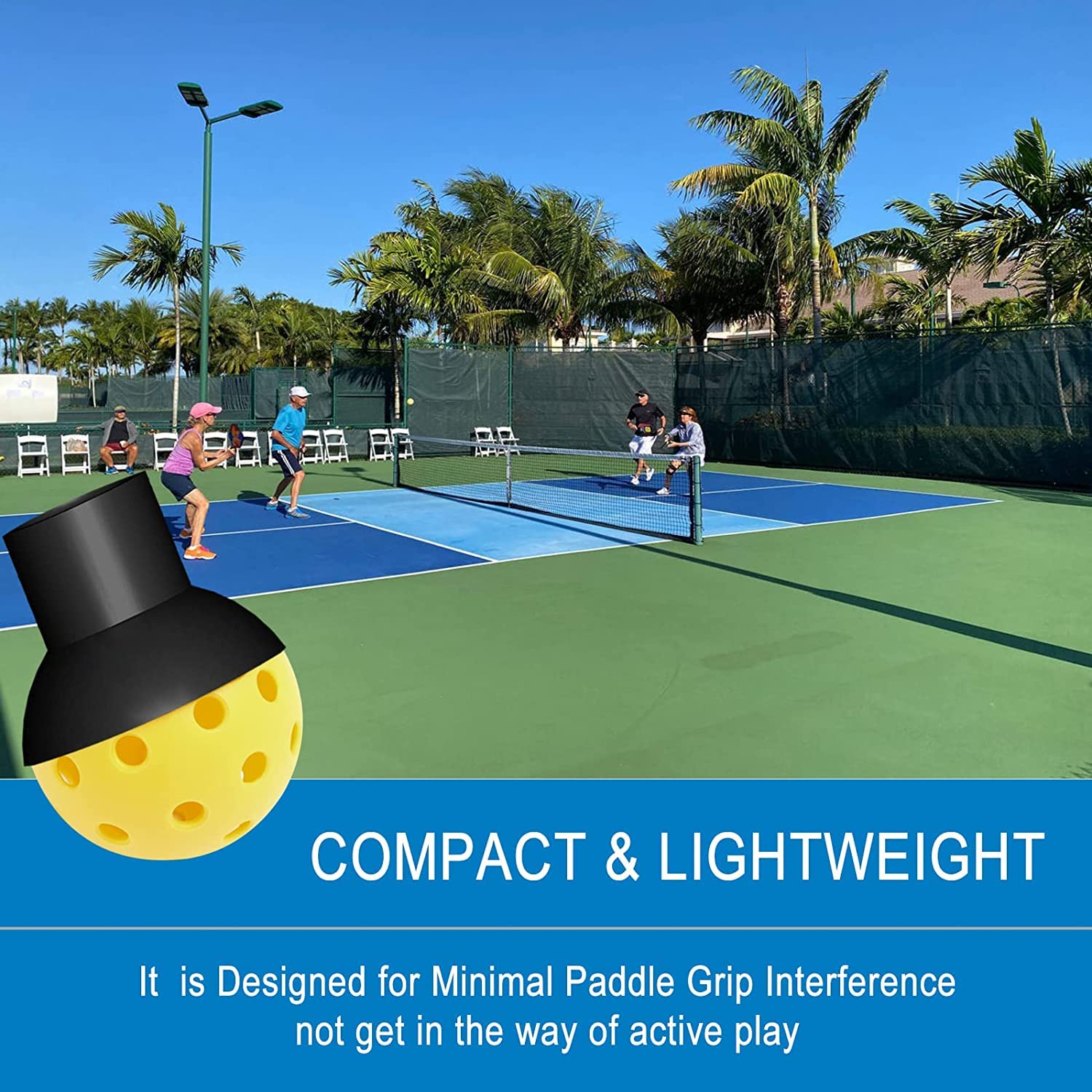 Pickleball Ball Retriever – Silikon-Greifer Mit Saugnapf, Passt Auf Alle Standard-Paddel, Zum Einfachen Aufheben Von Bällen