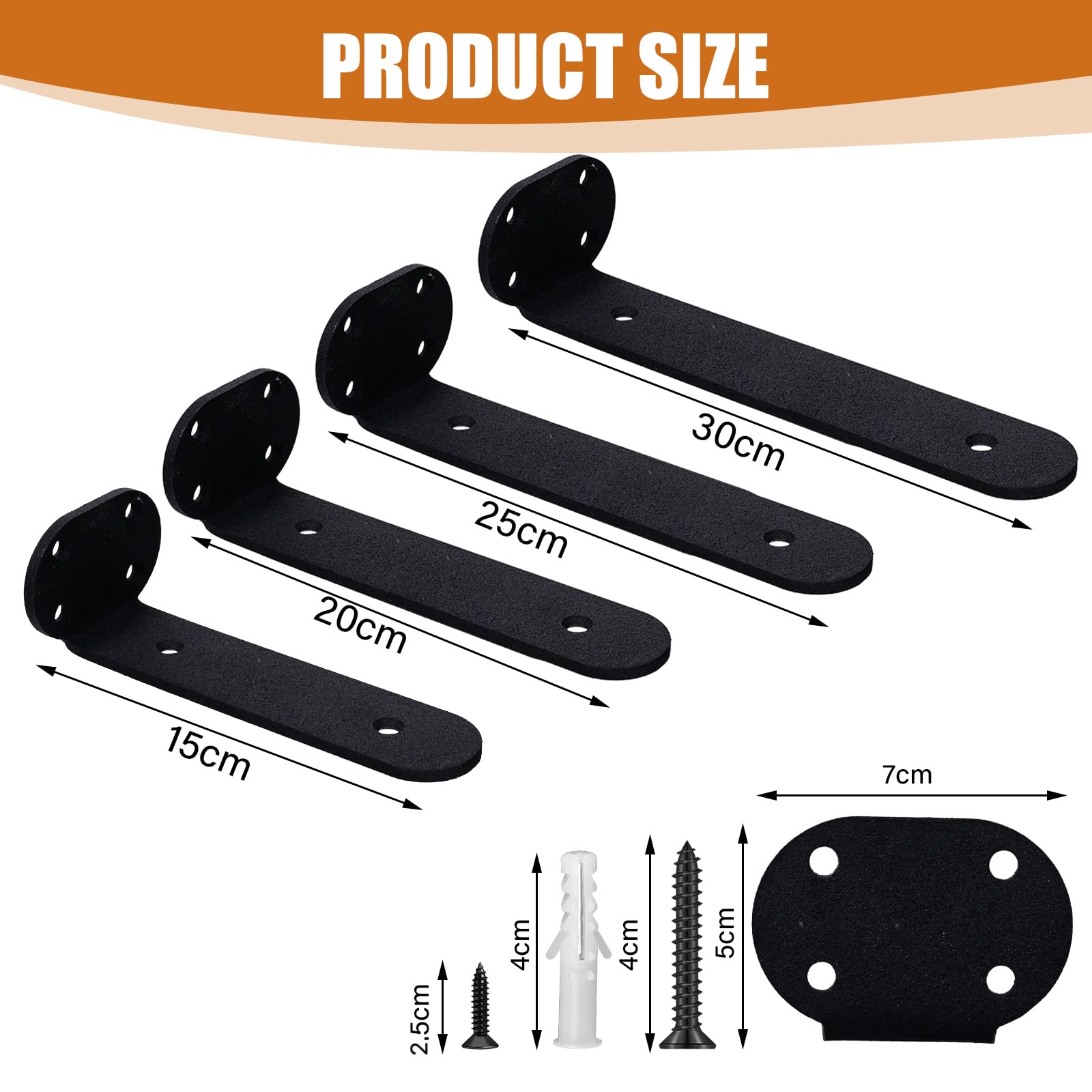 Lot de 6 Equerre Etagere Murale Support Étagère Invisible Fixation Etagere Equerre Charge Lourde Équerre Étagère 15cm