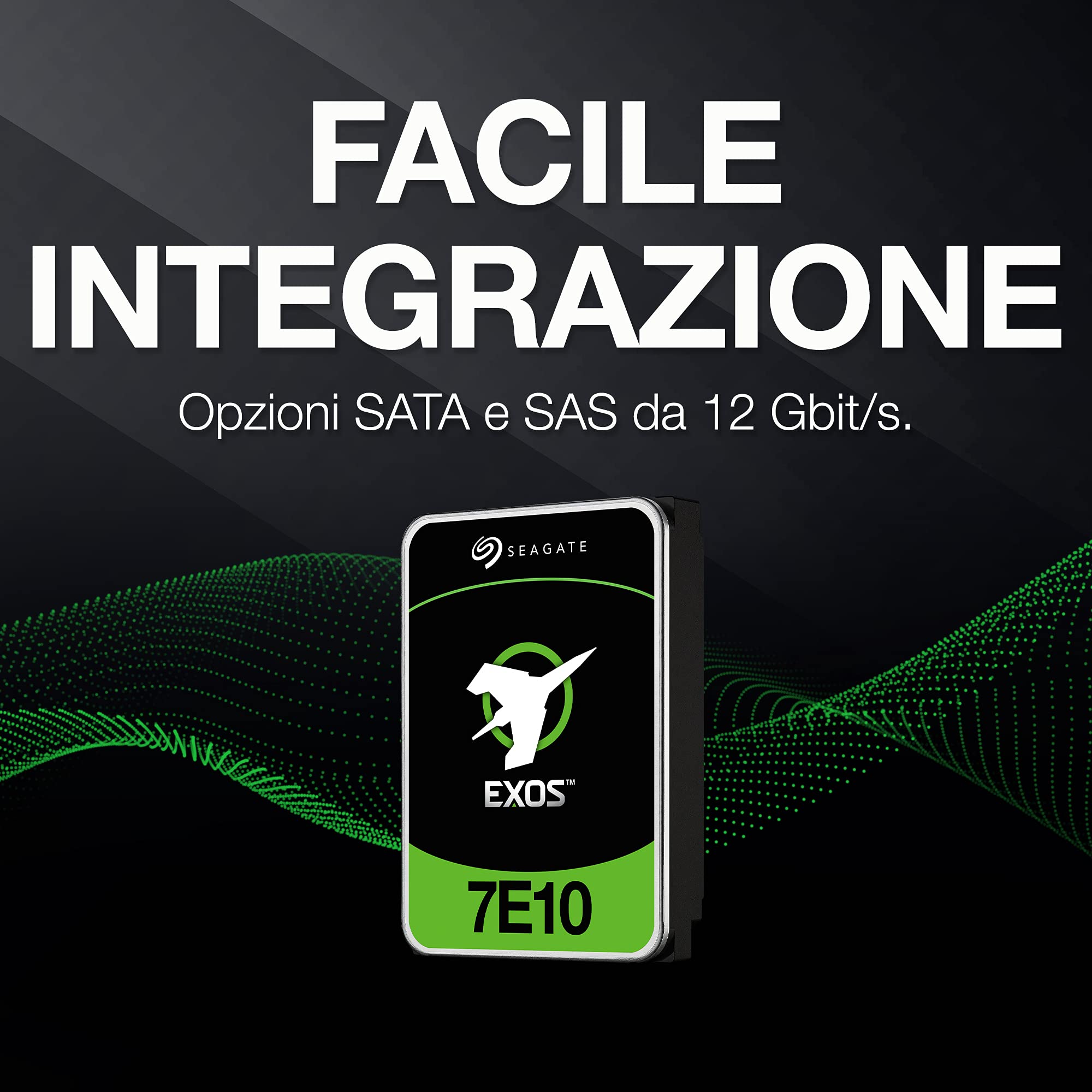 Seagate Exos 7E10, 4TB, Unità disco interna - 3,5” SATA da 6GBit/s
