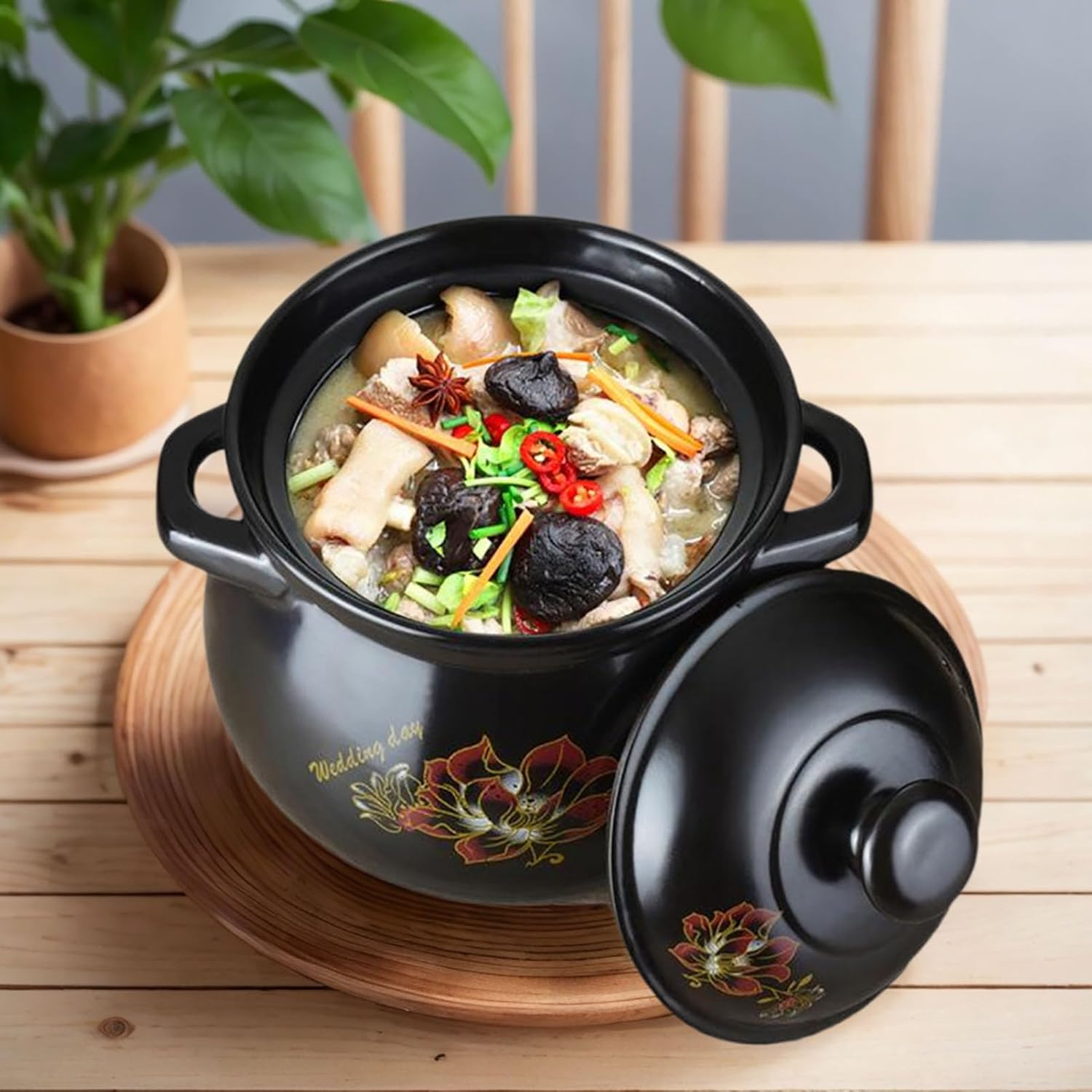 Amazon｜ふた付き浅いキャセロール皿素晴らしい調理器具日本料理