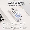 Aula SC620 PAW3311 Sensör 12000 DPI 1000Hz Kablolu ve Kablosuz Gaming Oyuncu Mouse Beyaz