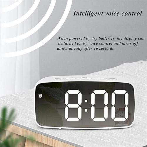 Miniatura 6 de Alarm Clock, Alarm Clock LED Digital Clock Voice Control Snooze Time Temperature Display Night Mode Reloj Digital