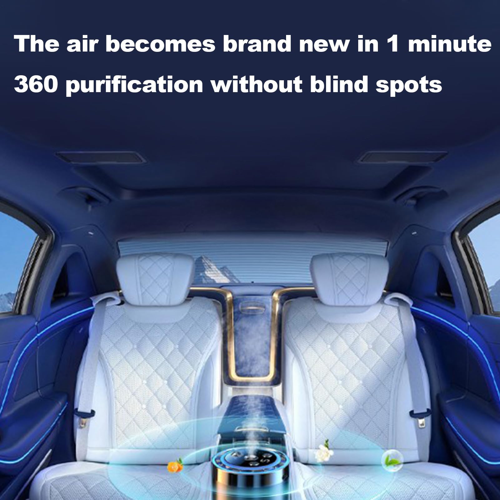 Profumatore Auto Elimina Odori Diffusore Deodorante Ambienti Aromi Intelligenti Proiettore Starlight 5 Modalità