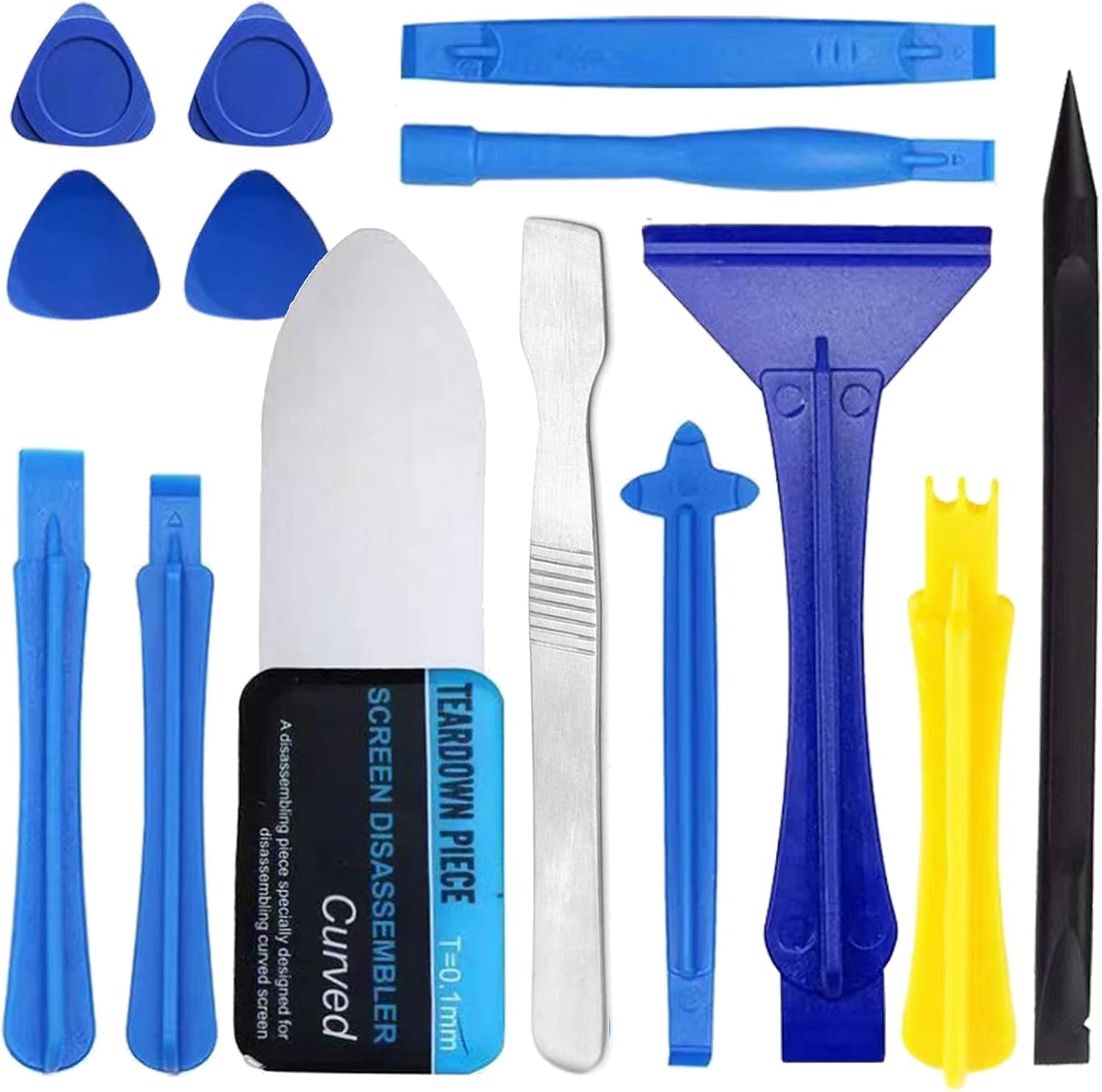 FEORA 14 Pcs Mobile Repair Tool Kit Ultra Thin Prying & Open Tool for iPhone Laptop iPad Cell Phone MacBook Tablet Computer Electronics Repair Laptop Opener Tool Kit Laptop Repair Kit Mobile Tool Kit-image-36