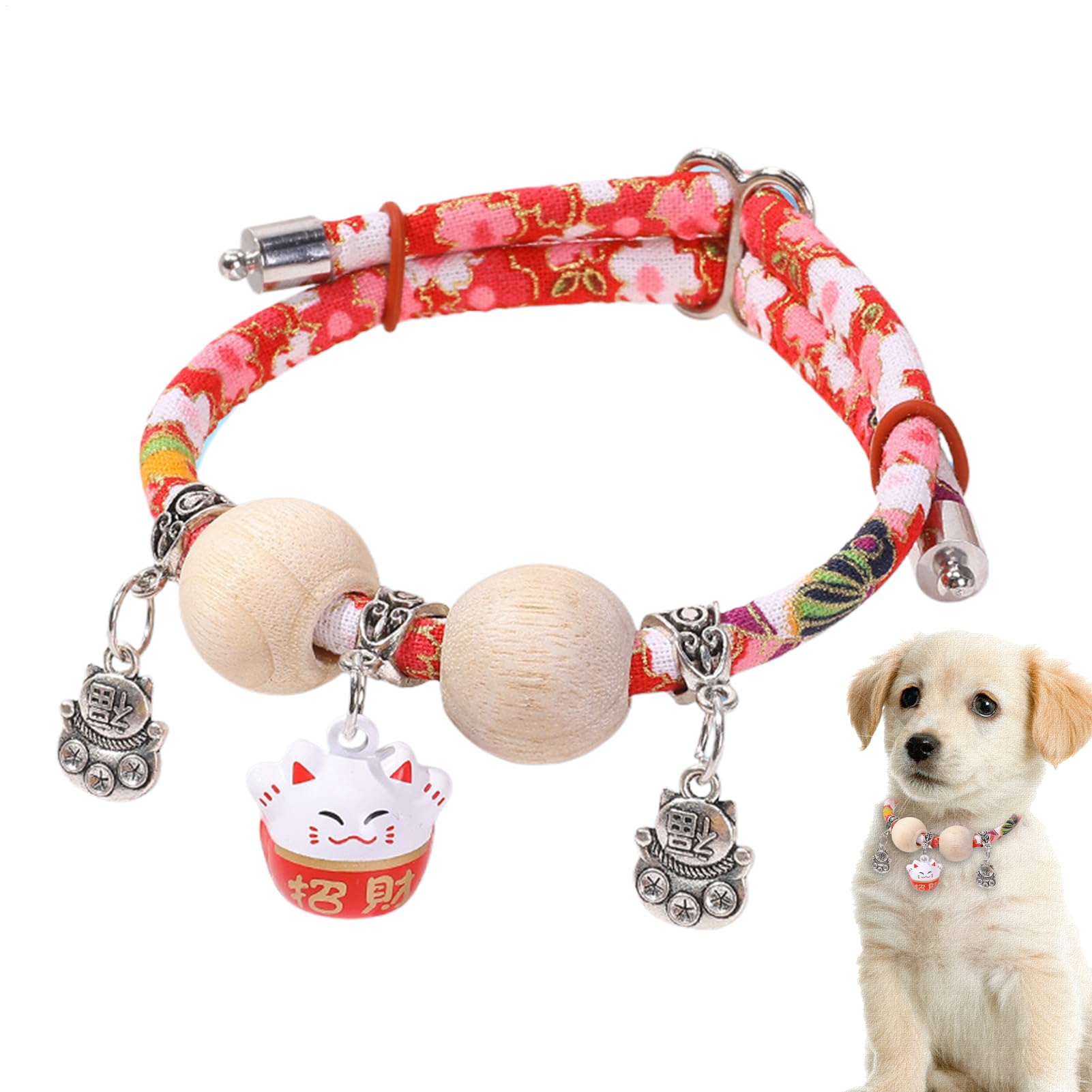 Kitten Collar Kitten Bell Cedar-Bead Cat Collar