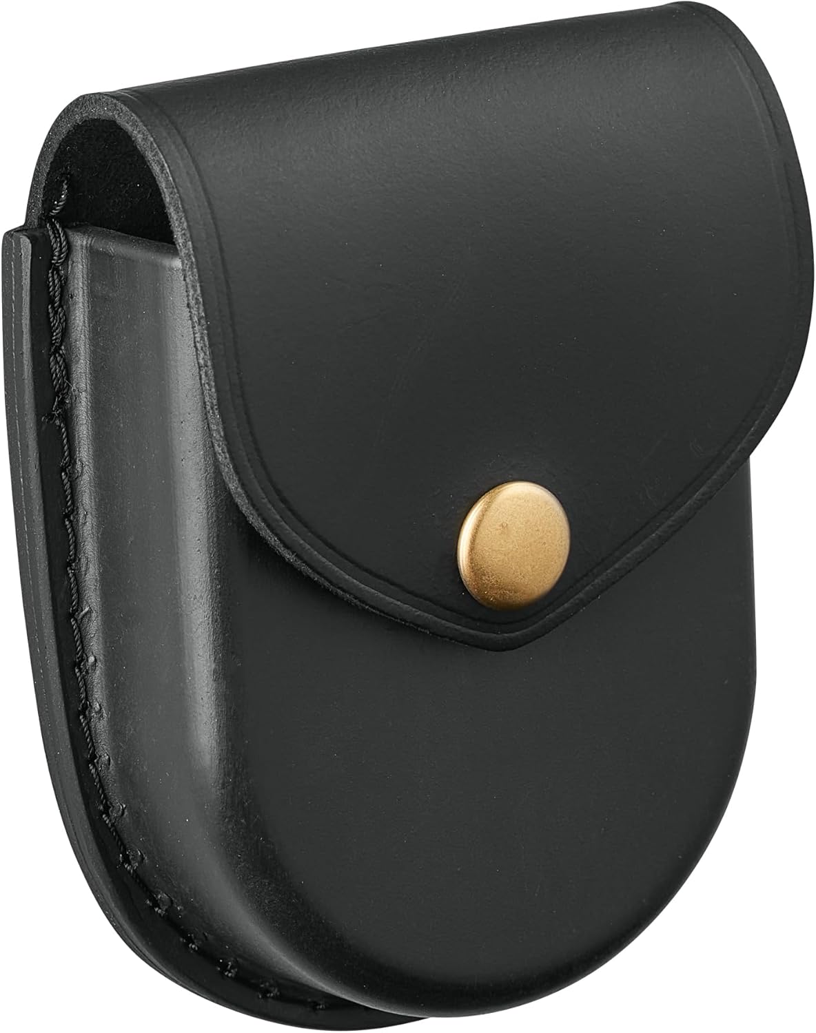 Shield Wallets Single Handcuff Case Closed Top Duty Belt Cuff Case Black Leather
