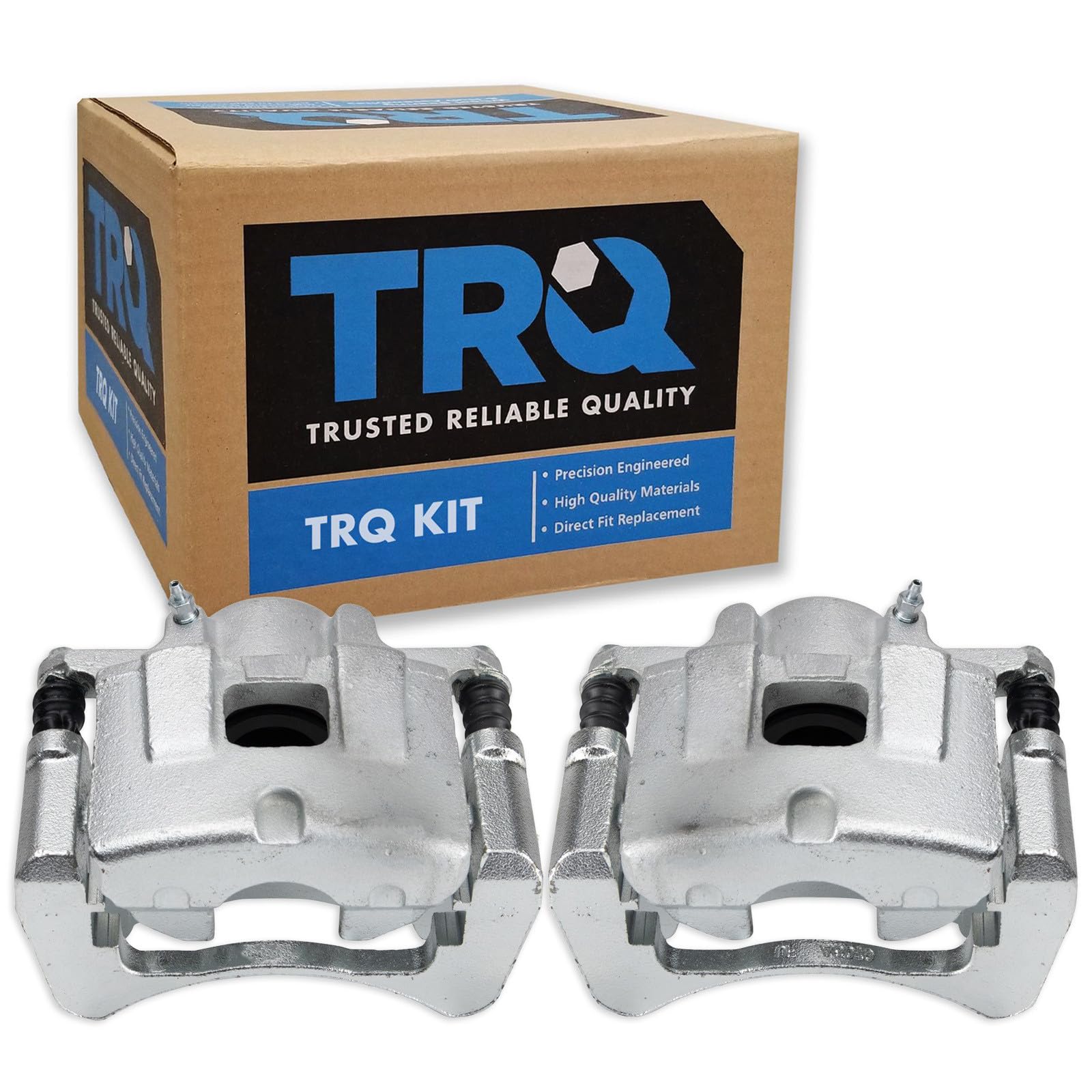 TRQ Front Driver and Passenger Side Brake Caliper Set Caliper Brackets