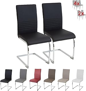 Albatros Silla Cantilever BURANO Set de 2 sillas Negro, SGS Probado