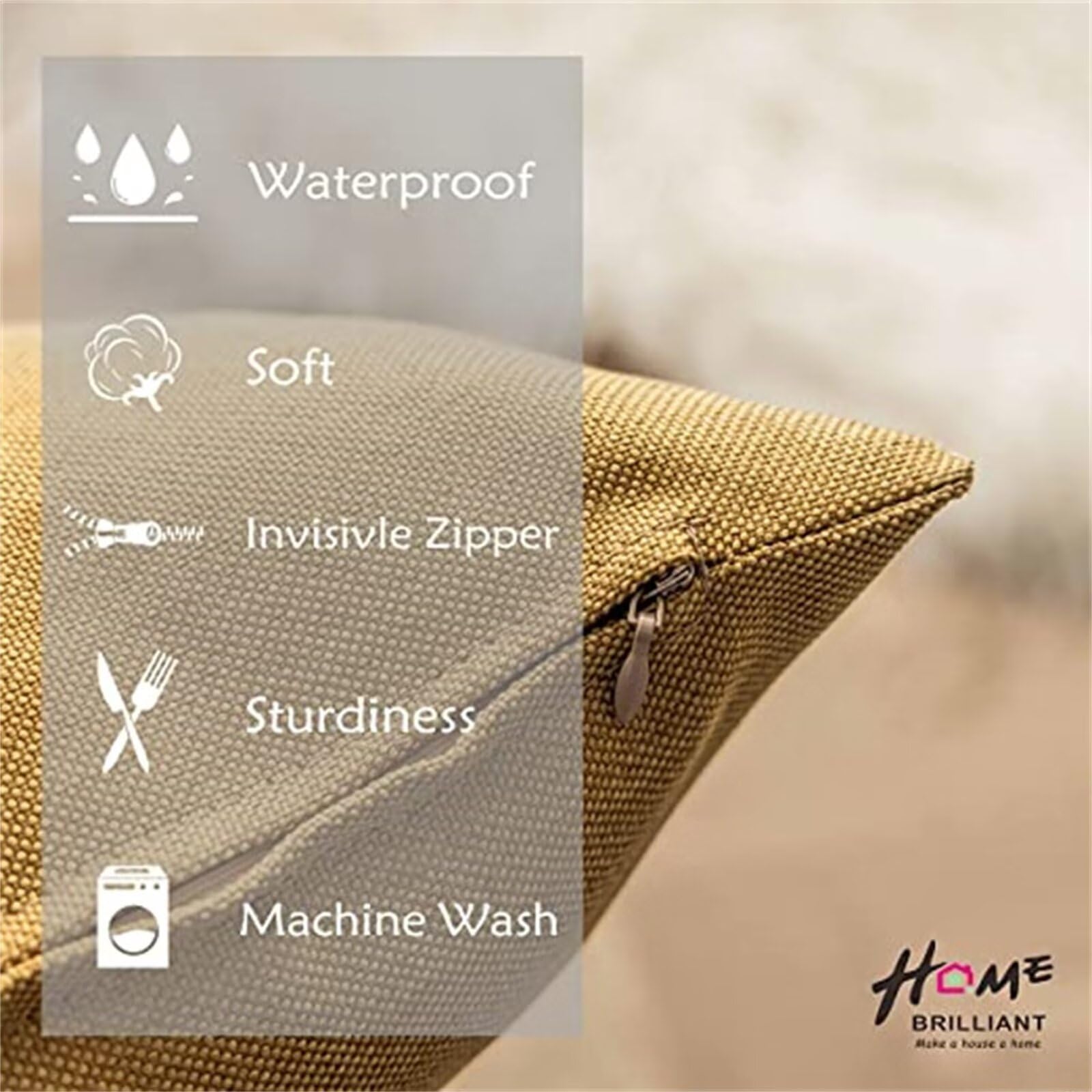 Lot de 4 Housse de Coussin 50x50cm Matériel de Lin Coussin Exterieur Impermeable,Canapé Taie d'oreiller,Coussin Canape pour Chaise,Lit,Jardin Coussin Aesthetic pour Chambre Jardin Violet