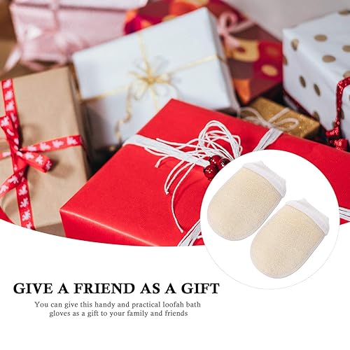 Miniatura 6 de Alipis Guantes exfoliantes de doble cara para limpieza de cuello, hombros y pies, guantes exfoliantes profundos, 2 unidades