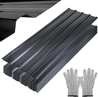Lote de 12 láminas trapezoidales (129 x 46 cm, 7 m², galvanizadas de 0,25 mm, resistentes a la oxidación, con guantes, para cobertizo de coche, color antracita