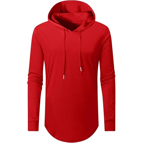 Aiyino Men's Hipster Hip Hop Longline Pullover Hoodies Shirts