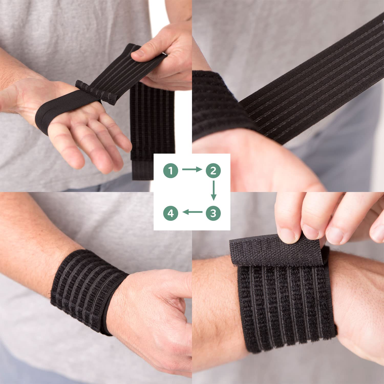 Ortones, Sports Gym Wristbands, Hand Orthosis, Sprain Sports Wrist Brace, Breathable and Elastic, Adjustable Wrist Protector - Image 3