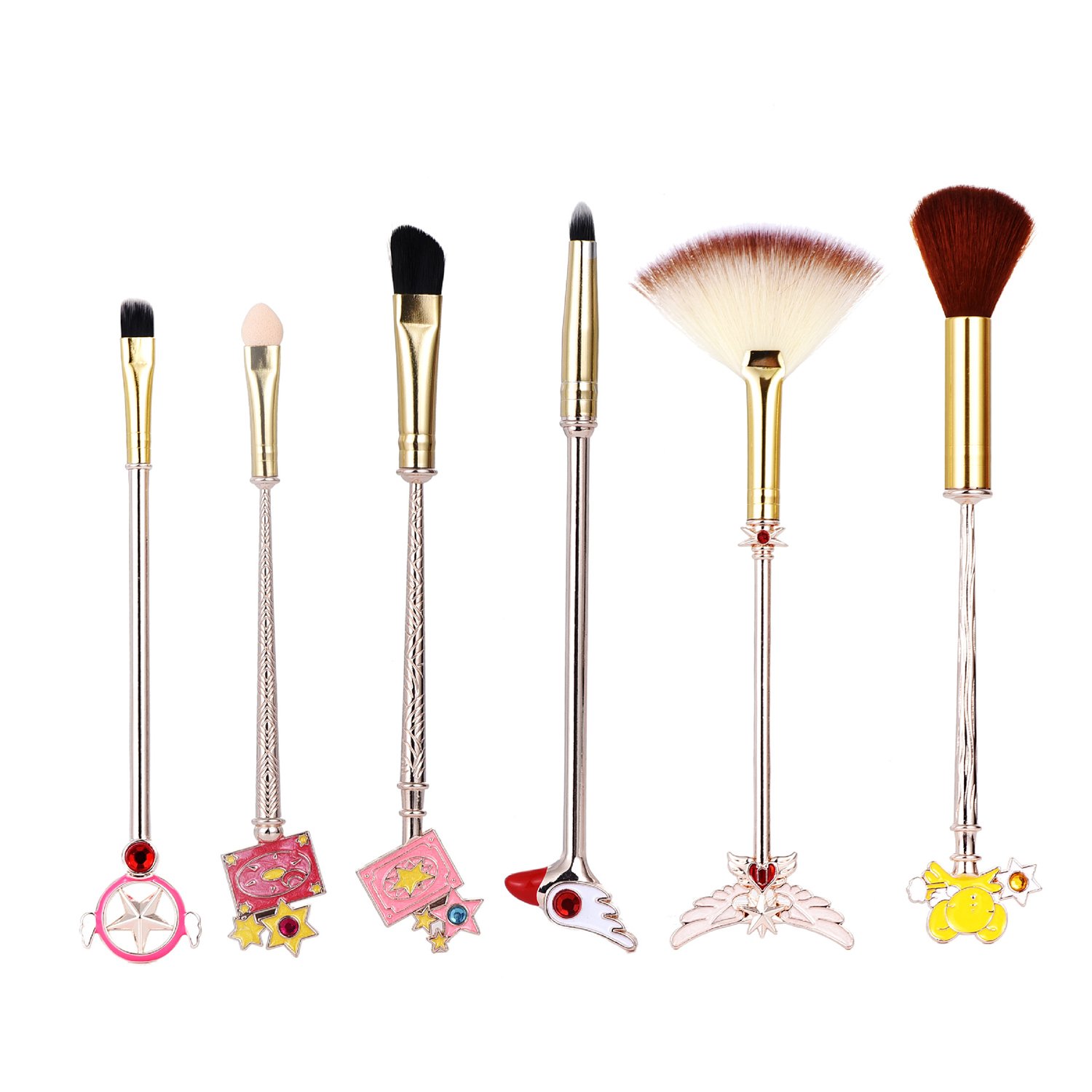Sailor moon Makeup Brushes Cardcaptor Sakura Makeup outfit/Makeup Brush Momen Gift (Cardcaptor Sakura Rose 6PCS)