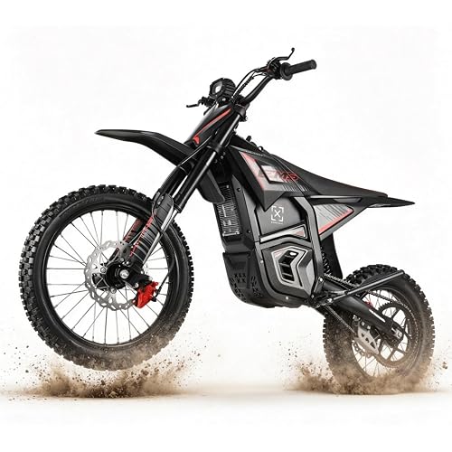 5600W 50MPH Full-Suspension Electric Off-Road Dirt Bike