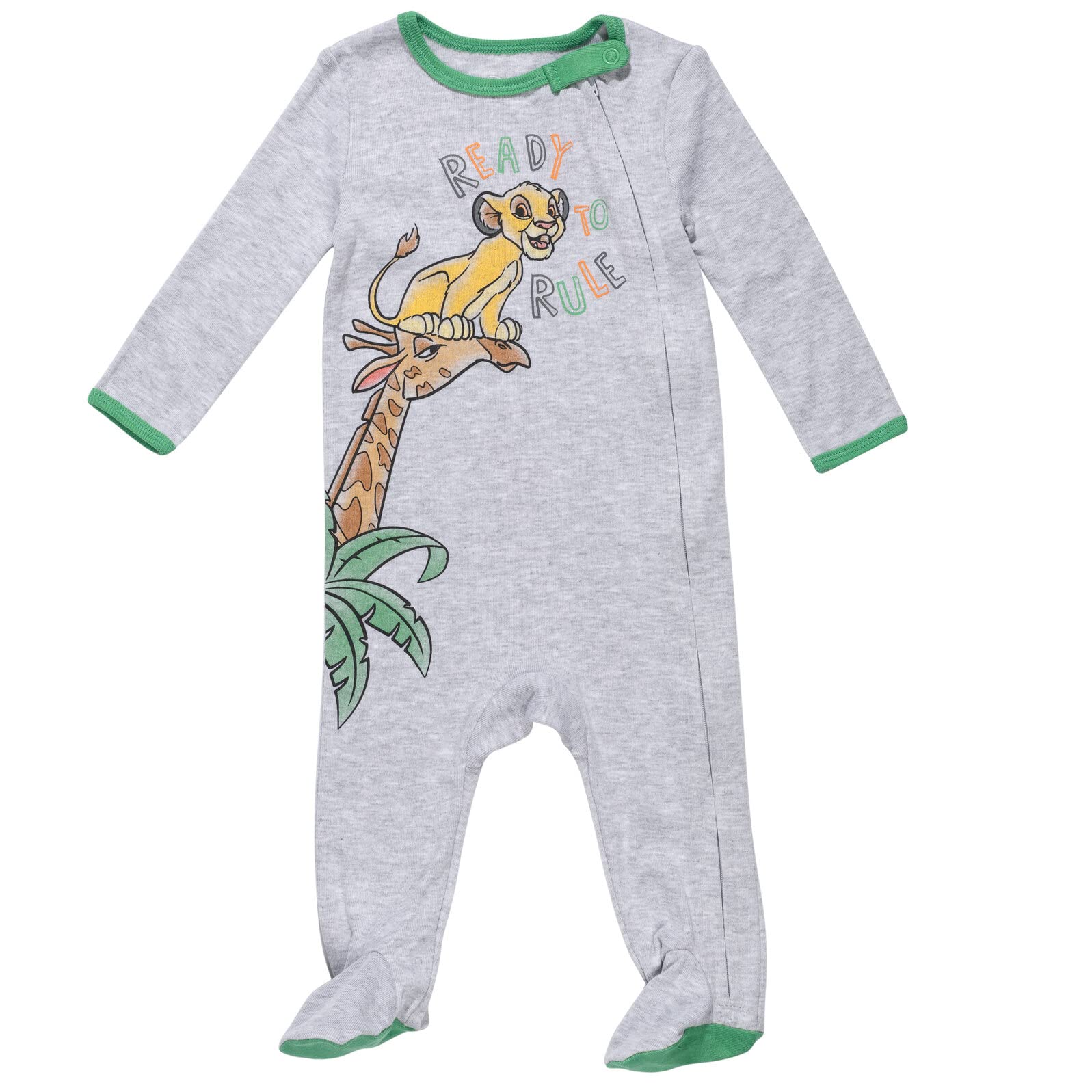 Disney Lion King Simba 2 Pack Zip-Up Snap Long Sleeve Sleep N' Play Coverall