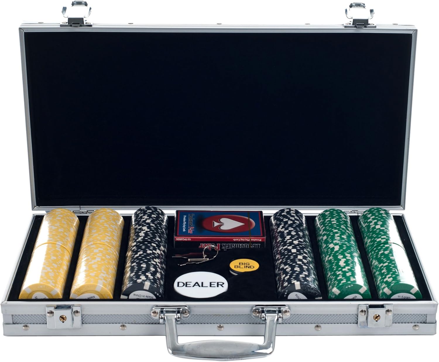 Trademark Poker 300 Chip Big Slick Texas Hold'em Set with