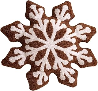 Almohada de invierno con diseño de copo de nieve, relleno de algodón de polipropileno, cojín peludo de Navidad, colgante...