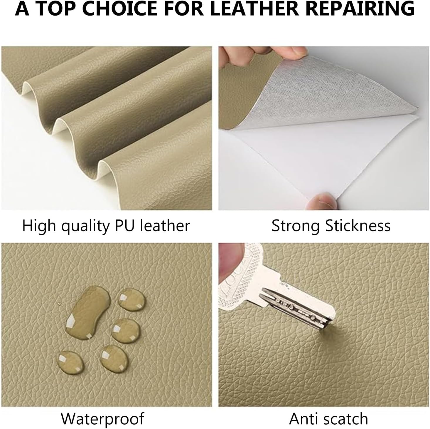 Leather Repair Patch 54.3in, Excellent Adhesion Self Adhesive Leather Repair Tape for Furniture Couch Upholstery(Blue,19.6x54.3in)