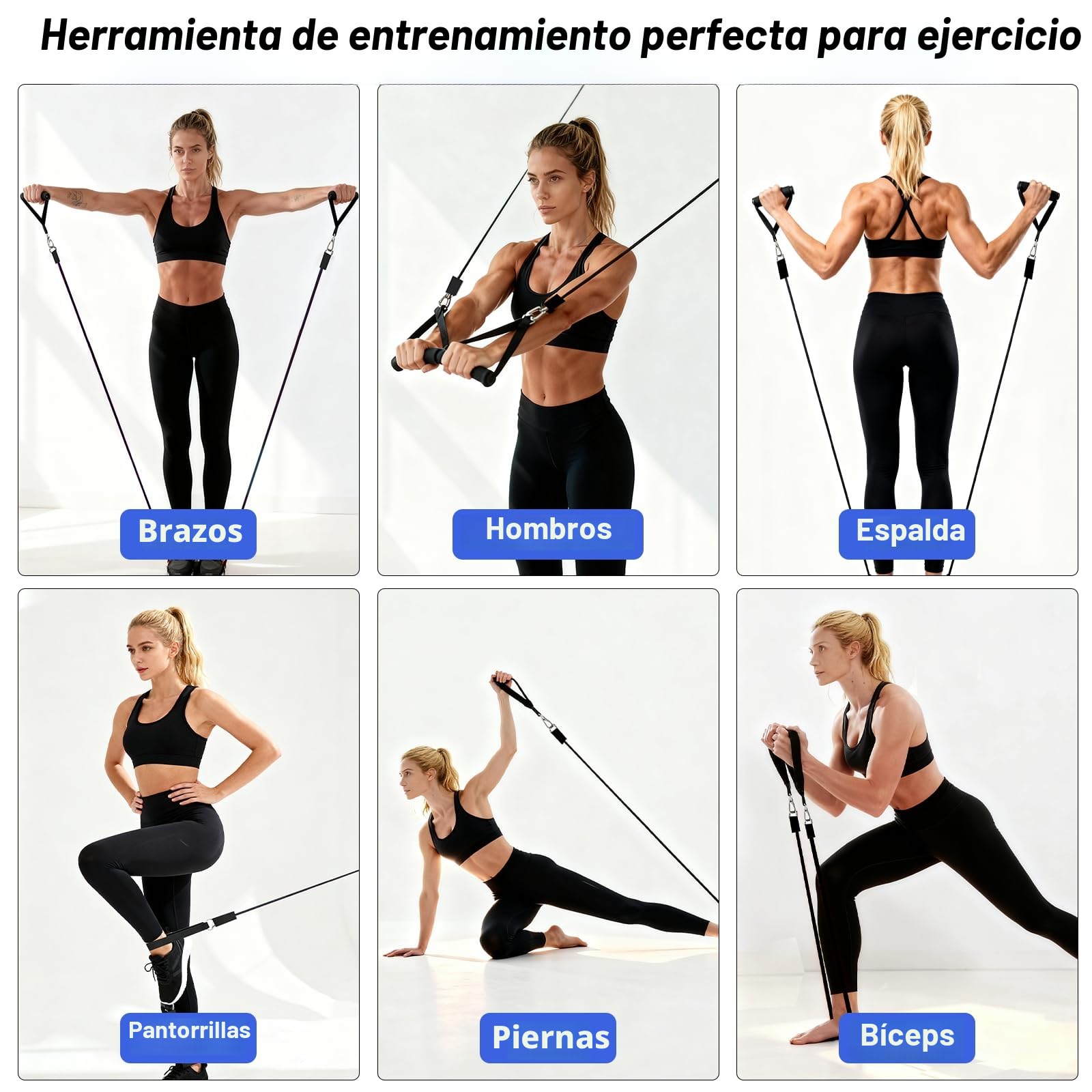 Gomas Elasticas Musculacion,5 Diferentes Niveles Bandas Elasticas Musculacion,10-150LBS Cintas Elasticas Musculacion con Anclaje para Puerta,Asas,Correa para Tobillo,Bandas de Resistencia