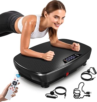 Large Vibration Plate Exercise Machine - High-Intensity Vibrating Shaking Full Body for Lymphatic Drainage - Vibrate Stand Fitness Platform for Strength & Toning Home