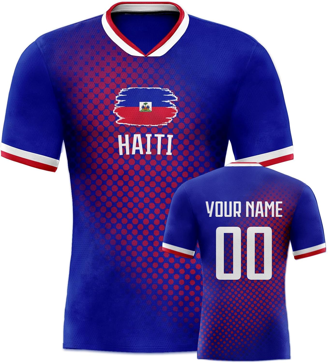 Maillot sokè Ayiti personnalize — non ak nimewo (Zaanga)
