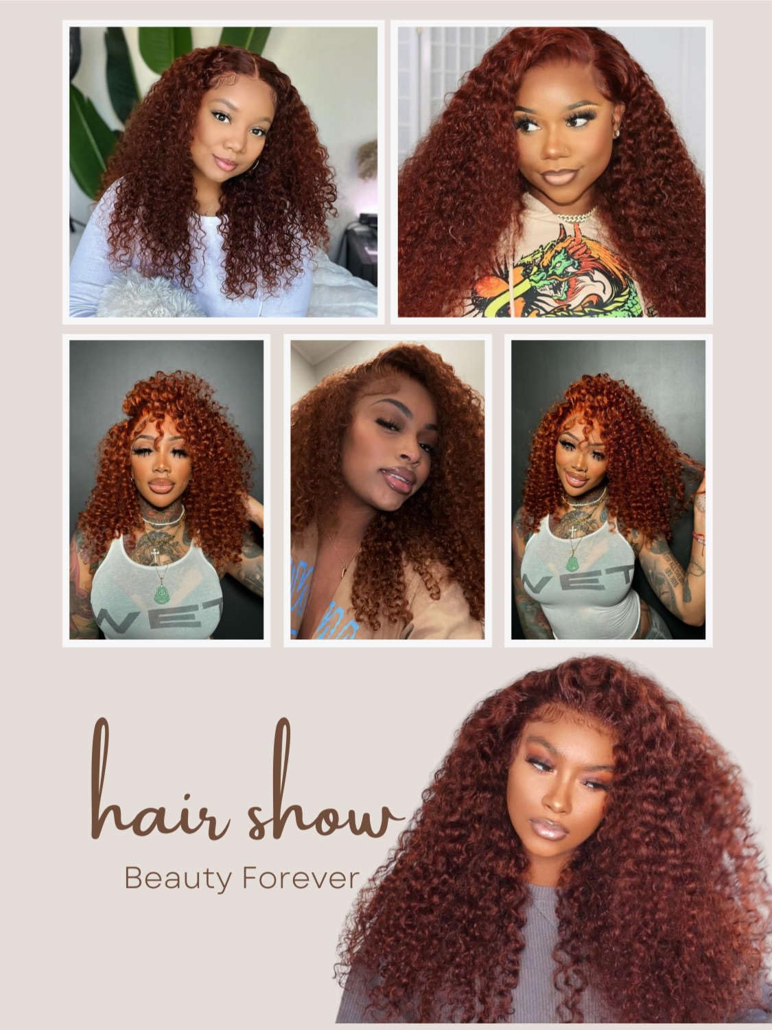 Beauty Forever Curly Glueless Wigs Human Hair 7X5 Pre-Everything Bye Bye Knots Wear and Go Drawstring Wig with Reddish Brown,Pre Plucked Pre Cut HD Lace Curly Wig for Women 33B 150% Density 16inch