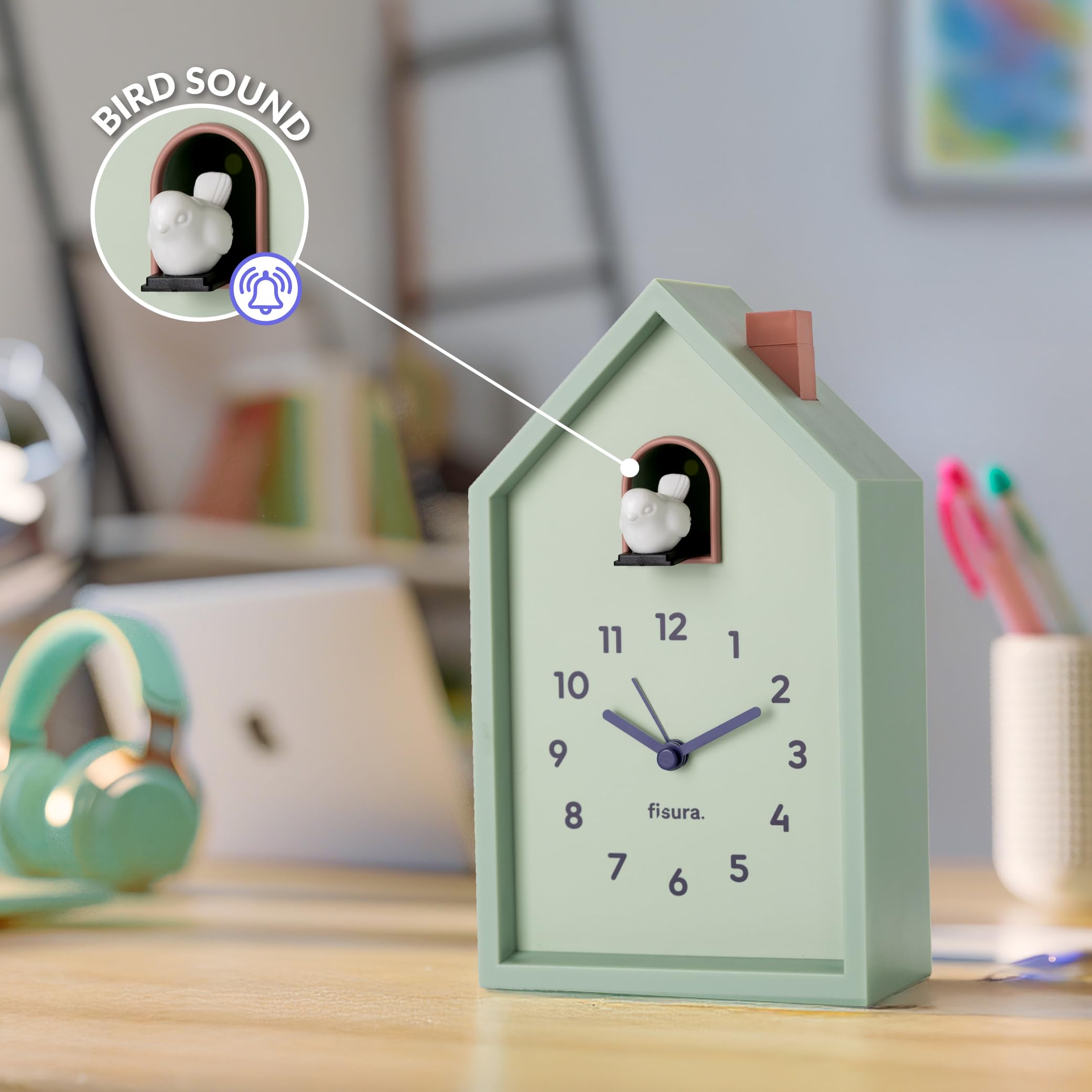 Stille analoge wekker met snooze functie en lichtgevende wijzers - ideaal voor een Stille analoge wekker met snooze functie en lichtgevende wijzers - ideaal voor een