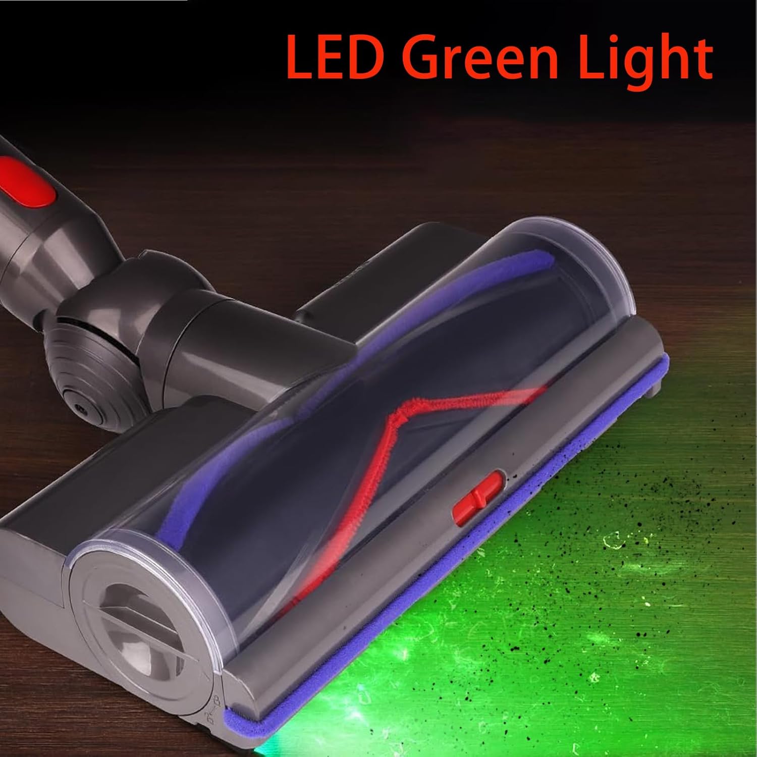 Vacuum Head Floor for Dyson V7 V8 V10 V11 V15 G5 Cordless Vacuum Cleaners Motorhead Cleaner with LED Light, Adjustable Direct Drive Cleaner Head Turbine Floor Tool for Hard Floor Short Pile Carpets