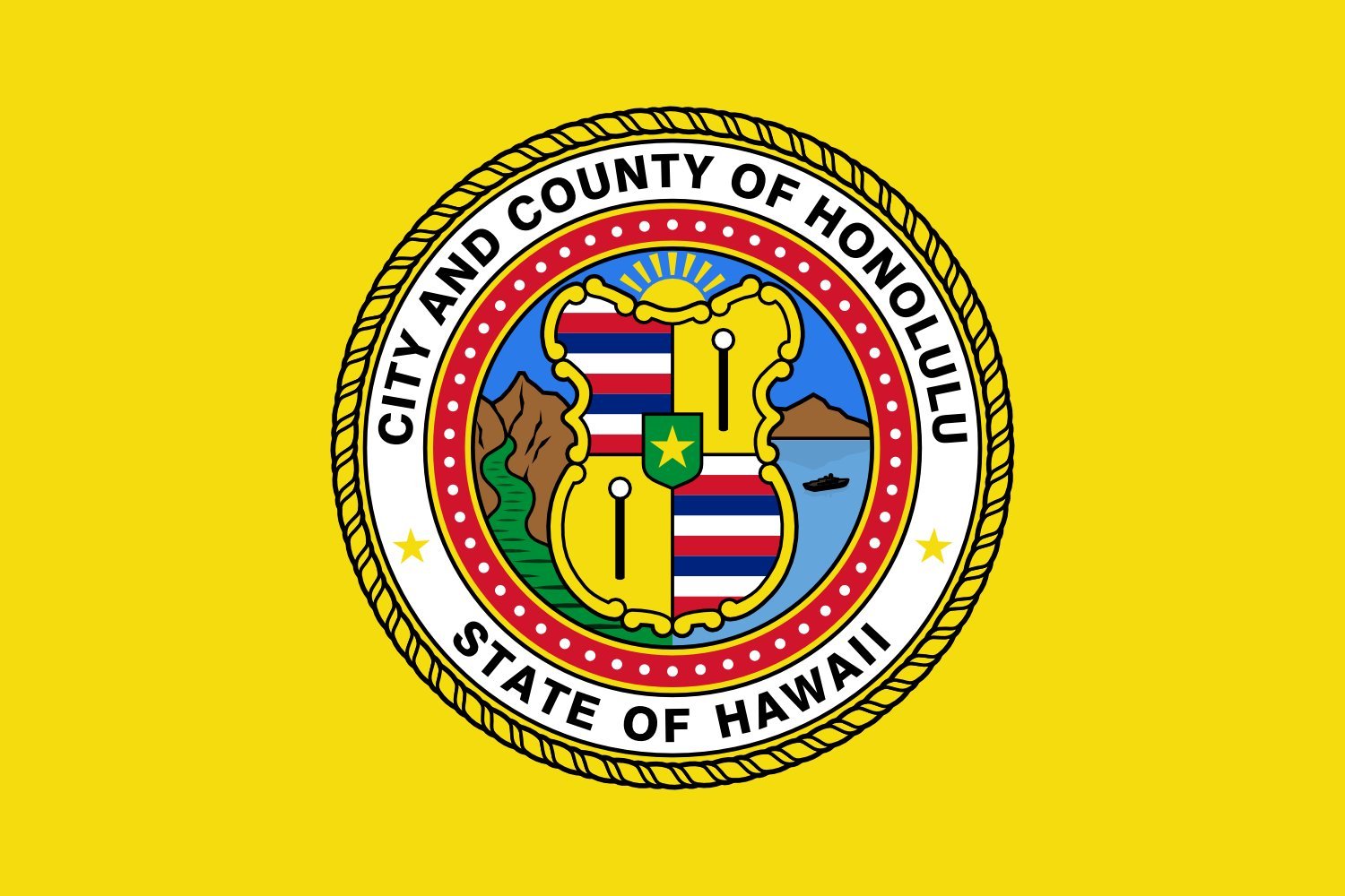 Drapeau Honolulu Hawaii grand pavillon exotique pour salon et fete