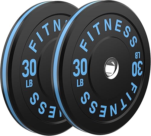 Miniatura 46 de Discos de peso olímpicos de 2 pulgadas y caucho para barras, discos para gimnasio en casa, entrenamiento de fuerza y levantamiento de pesas, 10 a
