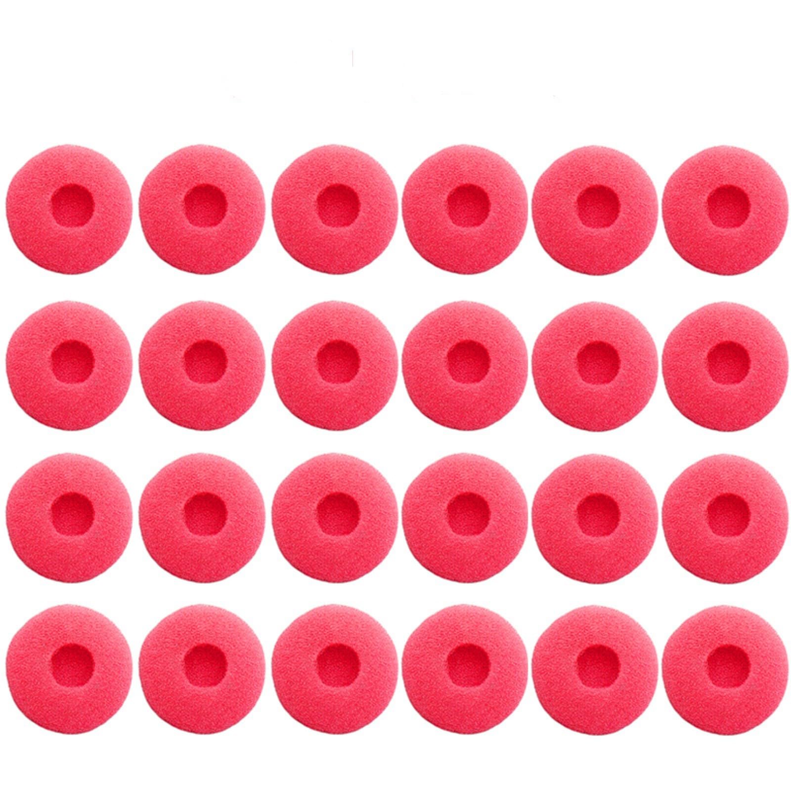 JIMCOM 24Pcs Ear pads Headphone Earpads Replacement Sponge Covers for Earphone Pads Sponge Mesh Cushion Pads for Earphones & Headphones (Pink)