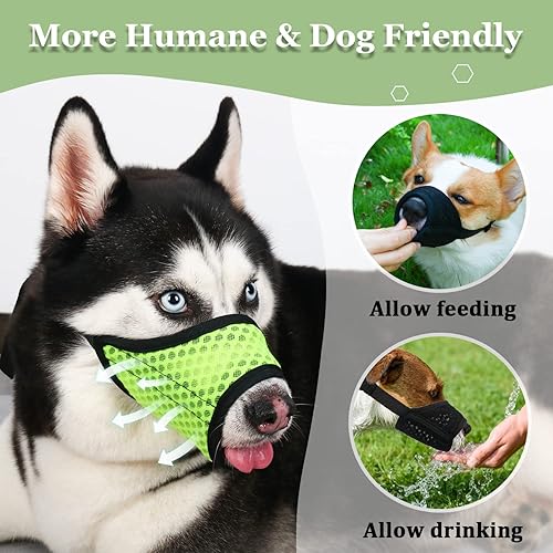 Miniatura 5 de Bozal para perro, bozal de malla suave para perros pequeños, medianos y grandes, caniches chihuahua, beagle, perro salchicha Corgis Labrador dorado,