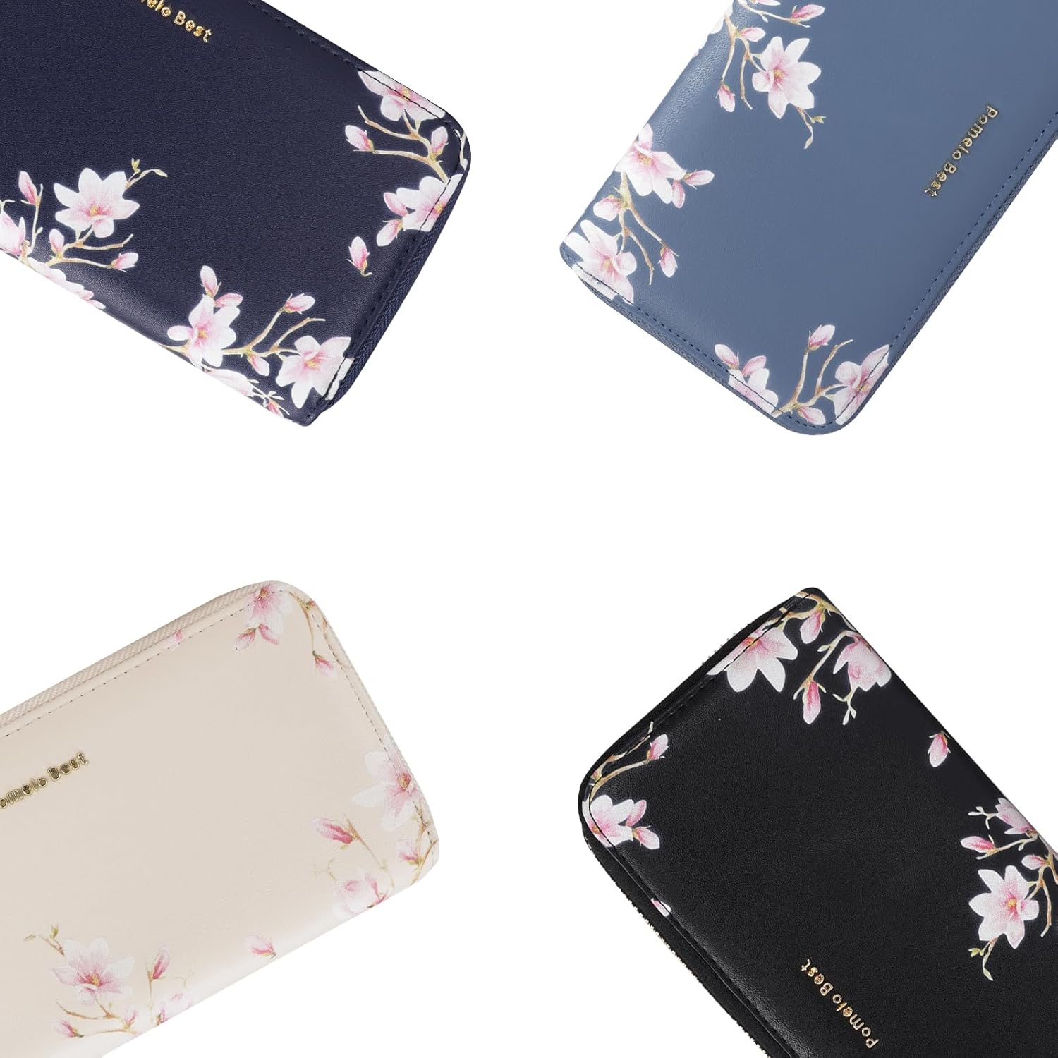 Pomelo Best Womens Wallet RFID Blocking Leather Multi Credit Card Large Capacity Wristlet Zip Around Long Wallets for Lady - Image 7