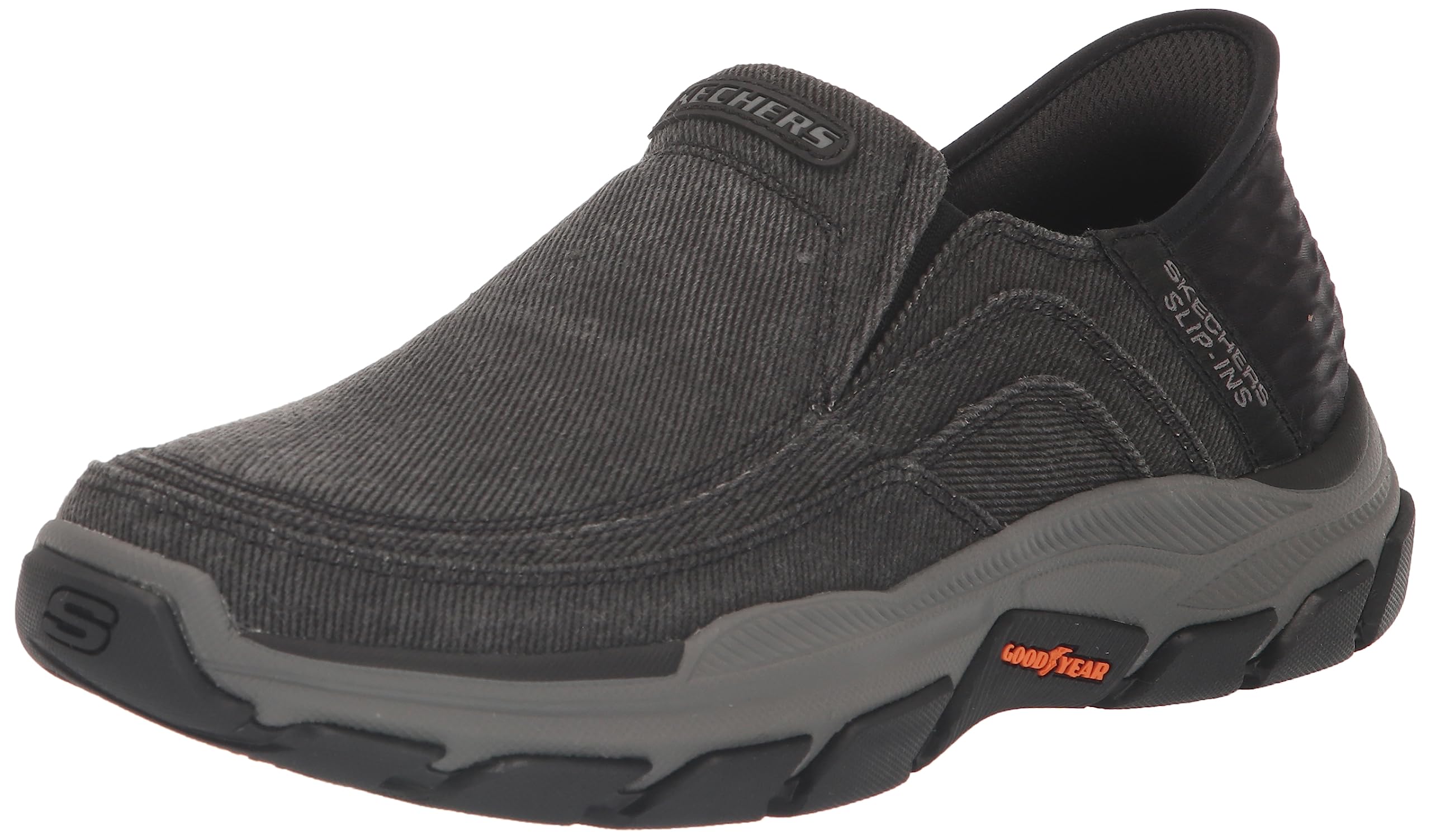 Skechers Respected-Holmgren Slip-in, Men's Loafer, Black/White, 12 UK