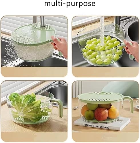 Miniatura 7 de Cesta multifuncional para fregadero, colador de arroz, colador de cereales, filtro de lavado, colador de plástico, lavadora automática de arroz