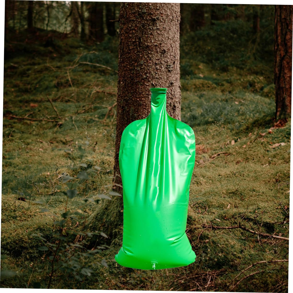 Sacco Irrigatore per Alberi 4 Gallon 2 Pezzi Verde Eva | Rilascio Lento, Doppia Uscita e Tubo Regolabile, per Arbusti e Alberi, Riutilizzabile Antiaging