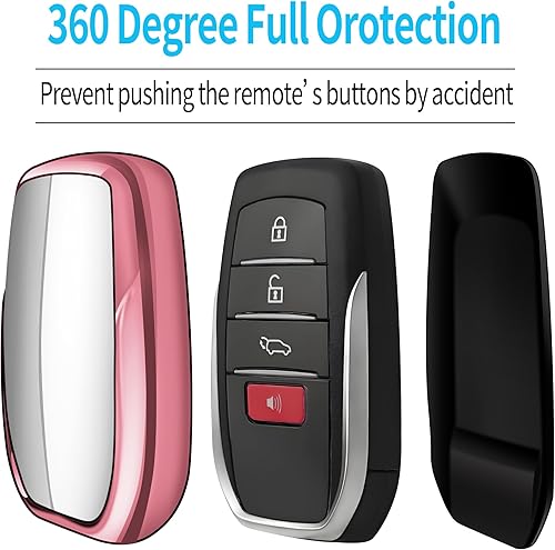 Miniatura 4 de Funda para llavero Toyota con llavero, funda para llave para Camry 4Runner 2025-2026 Venza, RAV4 Prime, Sienna, Land Cruiser 2019-2026, Fortuner,