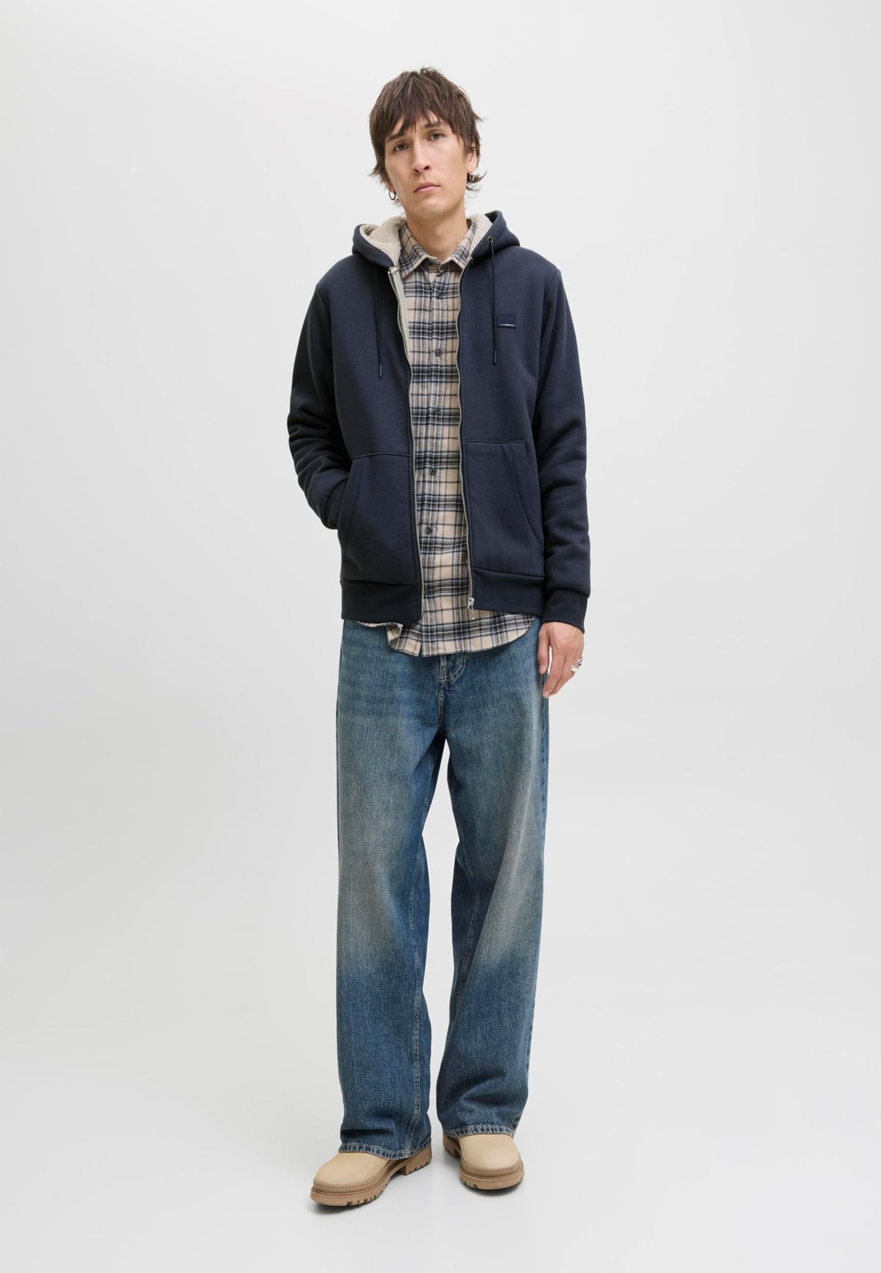 Jack & Jones Jprblumason Teddy Sweat Zip Ln – Bild 8