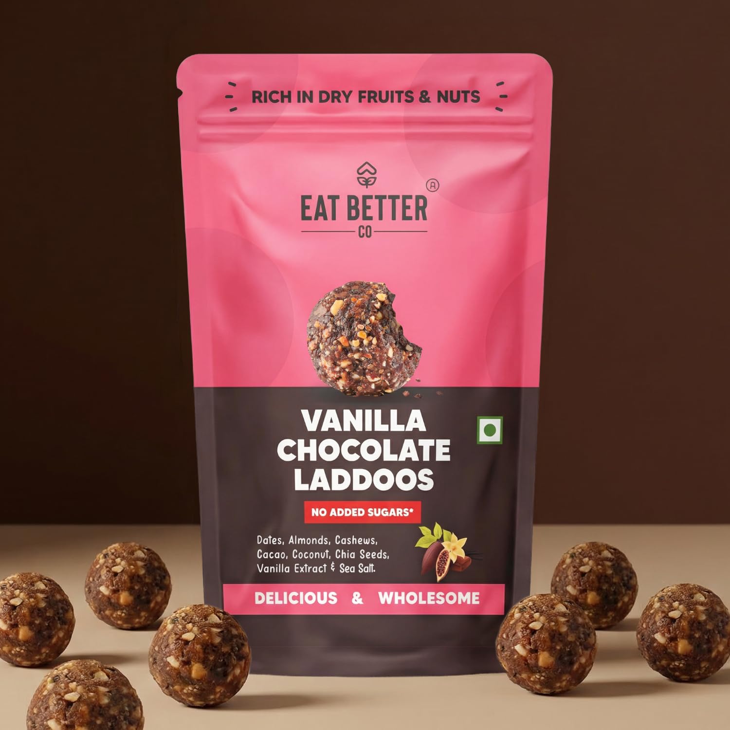 EAT BETTER CO Vanilla & Chocolate Sugar-Free Laddoos