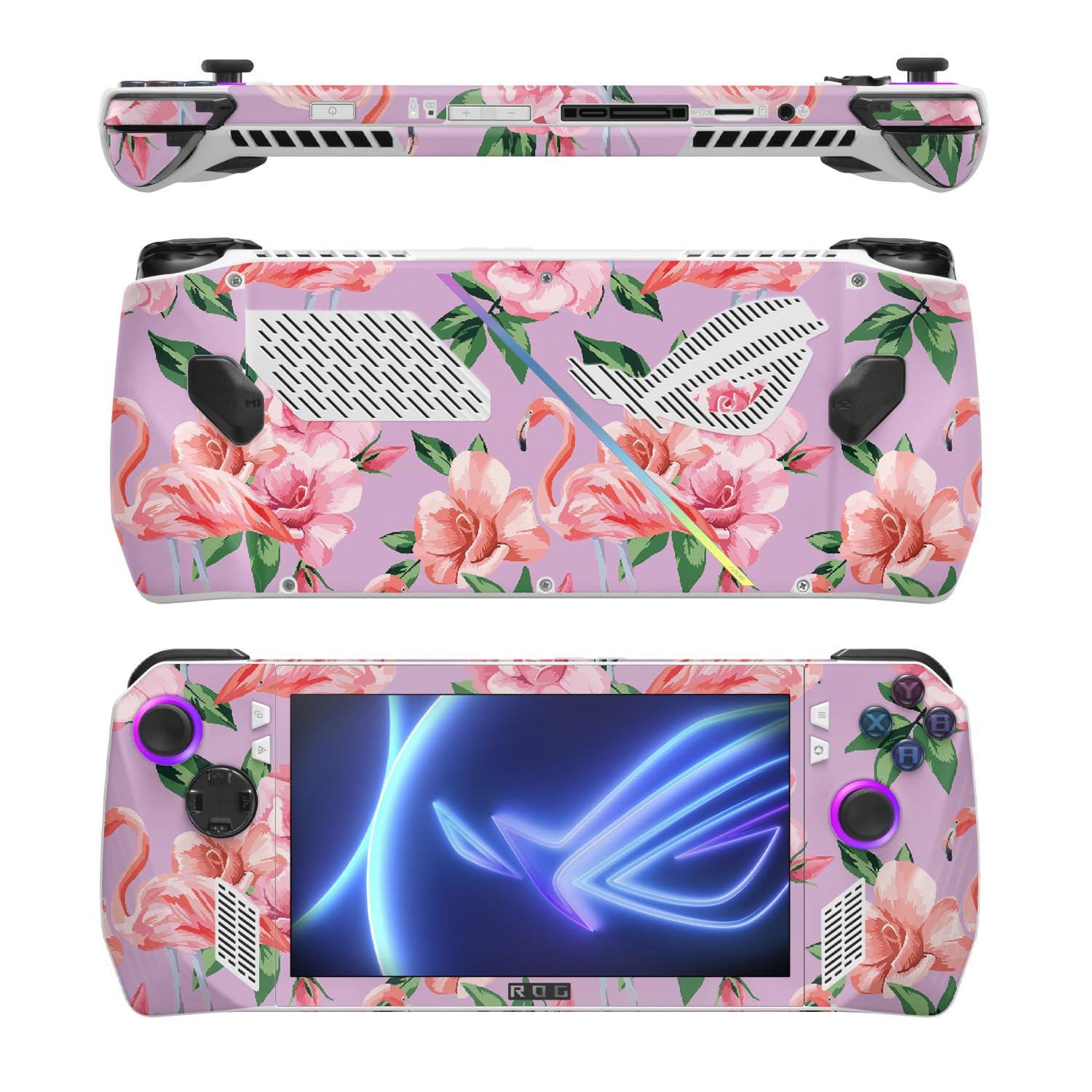 MightySkins Skin Compatible with Asus ROG Ally - Flamingo Rose | Protective, Durable, and Unique Vinyl Decal wrap Cover | Easy to Apply, Remove, and Change Styles