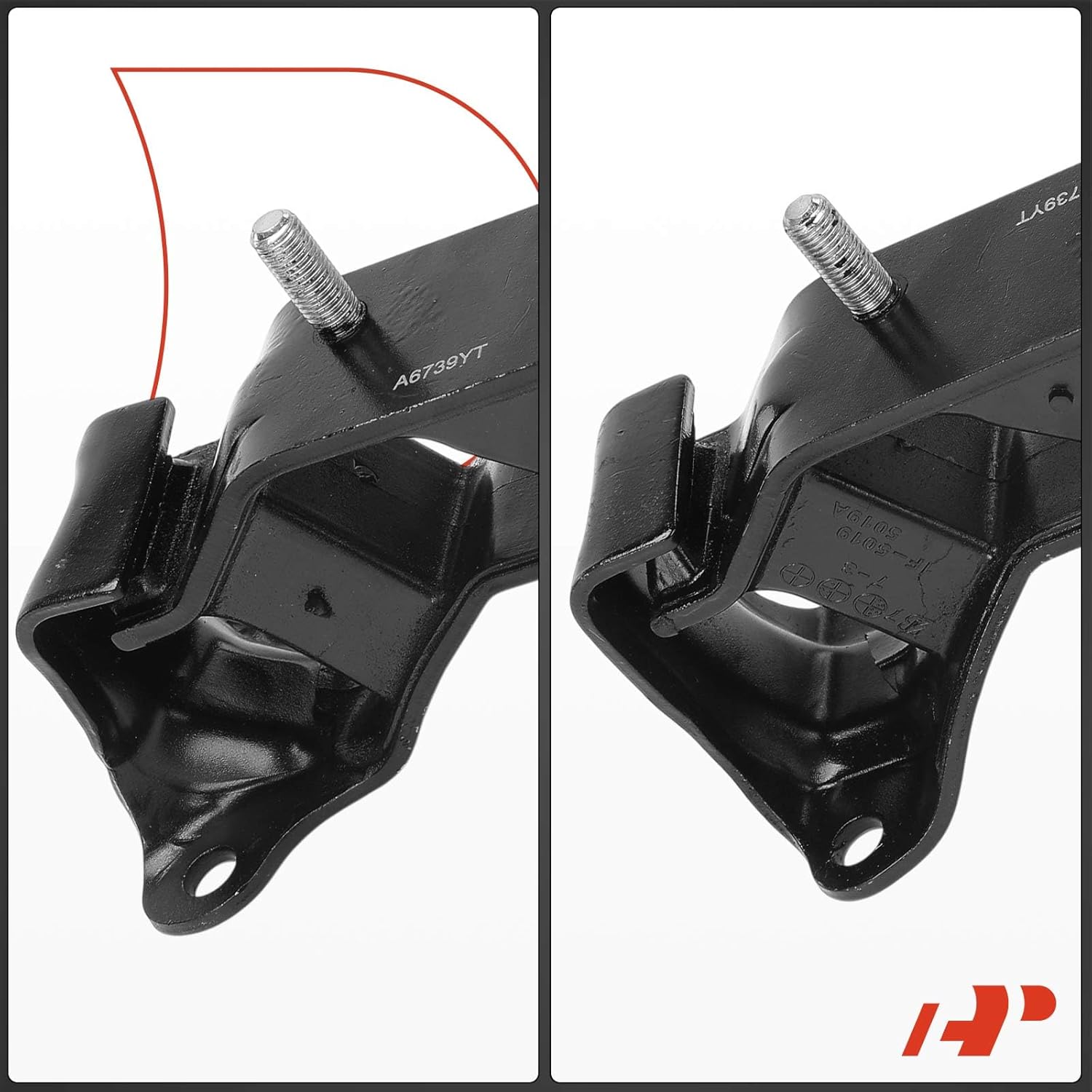 A-Premium Rear Transmission Mount Compatible with Subaru Impreza 2004-2014, WRX 2012-2016, WRX STI 2013-2021, 2.5L, Manual Transmission