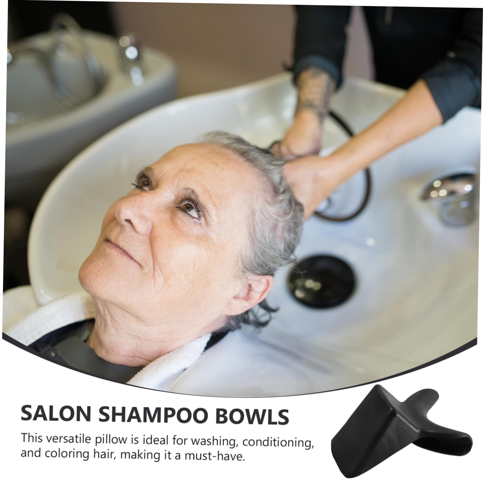 Mikinona Oreillers de Bain Soutien Nuque Ergonomique en PVC pour Lavage des Cheveux Salons de Coiffure