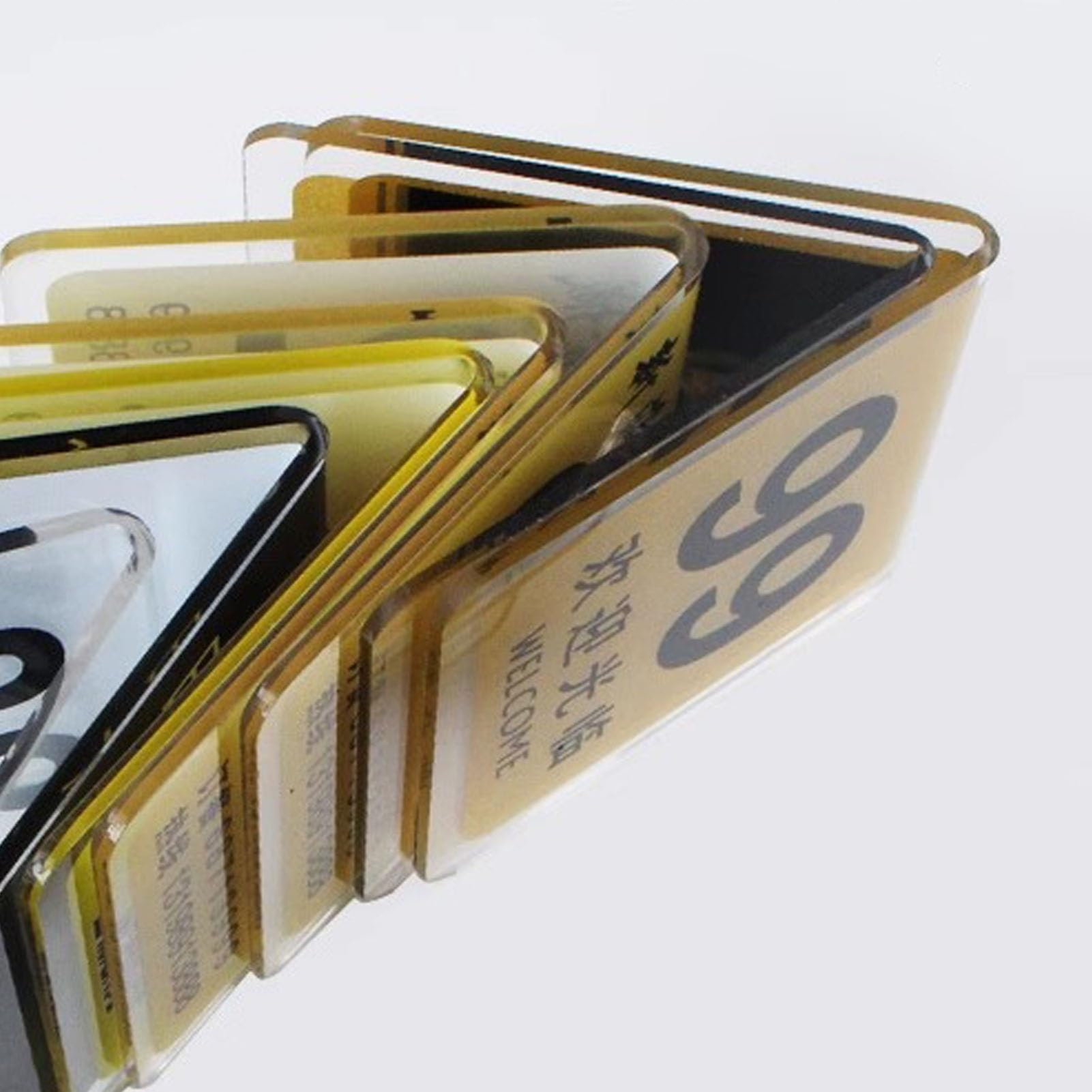 10 tarjetas de números de mesa de acrílico de doble cara, números de mesa de estilo, soportes de mesa de tienda de campaña, tarjetas de tienda de campaña, tarjetas de boda para restaurantes