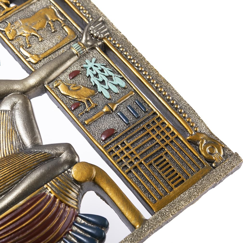 Lachineuse Egyptian Wall Picture, 26.5 x 23.5 cm Frame with Pharaohs & Hieroglyphs, Antique Egypt Decorative Item - Image 4