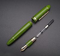 Vista 4 de Pluma estilográfica Jinhao X159 (Plumín EF 0.38mm, verde aguacate con clip dorado)